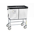 R&B Wire Products Elevated Basket Truck, Vinyl, 6 Bushel, White 466WHT